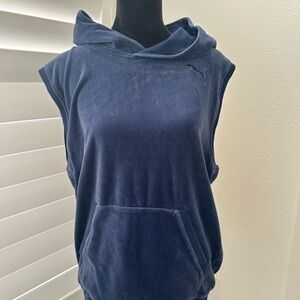 Puma Navy Sleeveless Hoodie